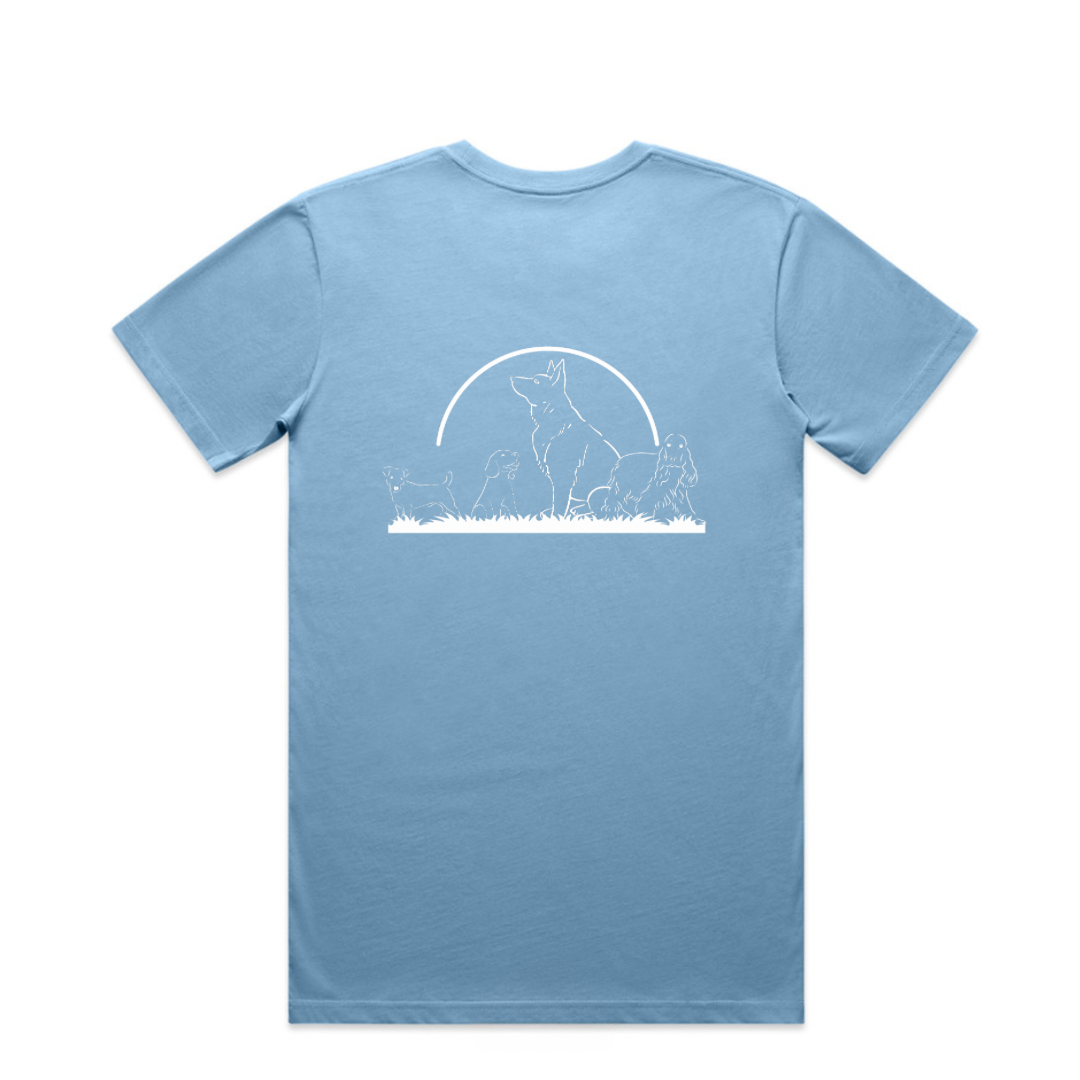 AOTP Shadow tees - Black, Blue with Blue Print - UNISEX SIZING
