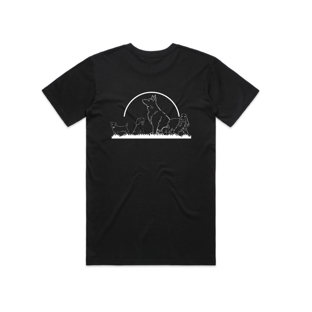 AOTP Shadow tees - Black, Blue with Blue Print - UNISEX SIZING